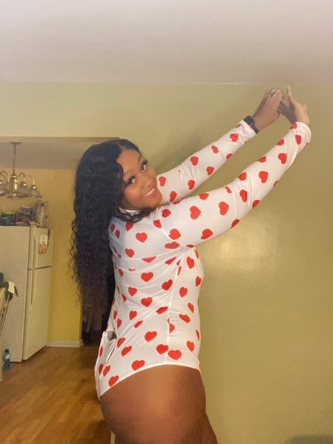 Sexy Women's Valentine's Day Bodysuit Onesie