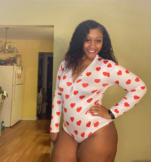 Sexy Women's Valentine's Day Bodysuit Onesie
